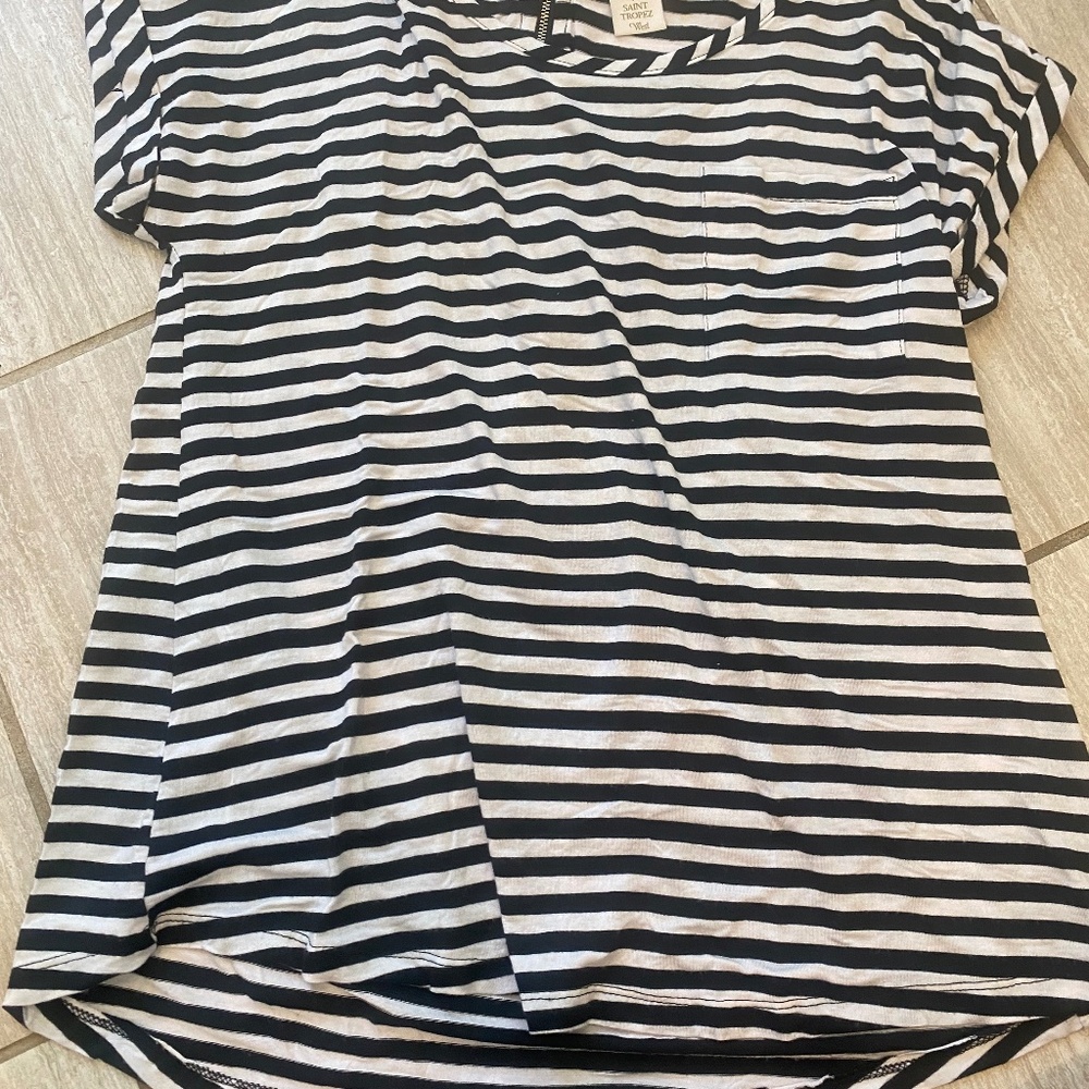 Black and White Striped Shirt